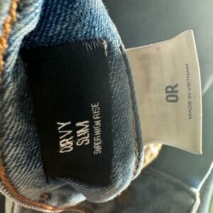 Express Slim Super High Rise Jeans - Blue